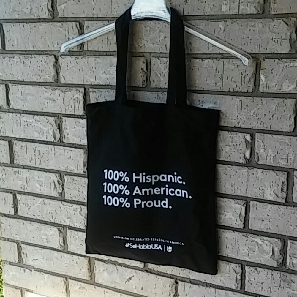 Tote bag- 100% Hispanic American Proud - Picture 3 of 3